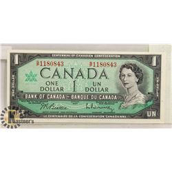 1967 UNCIRCULATED 1 DOLLAR NOTE