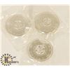 Image 1 : LOT OF 3 SILVER 1964 CANADIAN MINT SEALED ONE