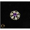 Image 1 : #32-AMETHYST & CZ PENDANT