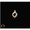 Image 1 : #28-AMETHYST & CZ PENDANT