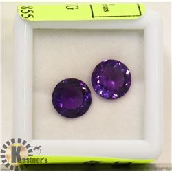 #47-PURPLE AMETHYST MATCHING PAIR 3.0 CT