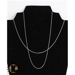 #4-STERLING SILVER NECKLACE 2PCS 18"