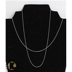 #6-STERLING SILVER NECKLACE 2PCS 18"