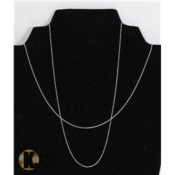 #3-STERLING SILVER NECKLACE 2PCS 18"
