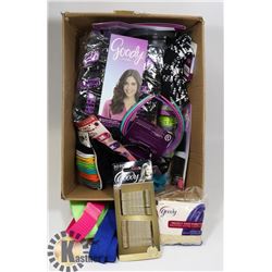 BOX FULL OF GOODY HAIR PRODUCTS