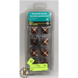 3 PACKS OF 10 PYRAMID KNOBS/ 30 TOTAL