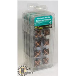 4 PACKS OF 10 PYRAMID KNOBS/ 40 TOTAL
