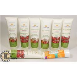 BOX OF BODY LOTIONS AND MORE