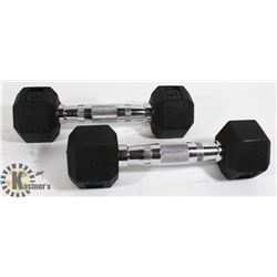 PAIR OF 5LB RUBBERIZED WEIGHTS