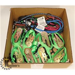 BOX WITH 8 RATCHET STRAPS & BUNGEE CORDS