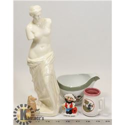 CERAMIC GREEK FIGURINE &GEREFORD ALFRED MEAKIN CRE