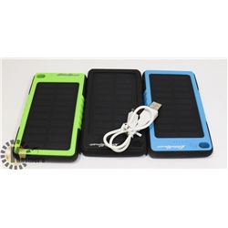 LOT OF 3 EDDIE BAUER SOLAR POWER BANKS 6000MAH