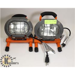 2 HDX PORTABLE HALOGEN LIGHTS