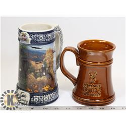 LOT OF 2 STEIN MUGS - MILLERS & ALEXANDER KEITHS.