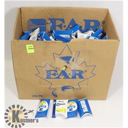 BOX OF PROTECTIVE NEW EAR PLUGS.