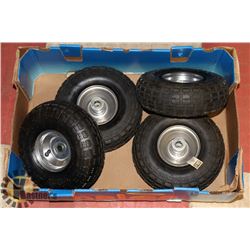 LOT OF 4 DOLLY TIRES