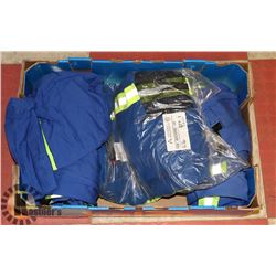 BOX OF SIZE 58 COVERALLS NEW AND OPENED PACKAGE