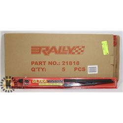 PACK OF 5 NEW RALLY 18" WIPER BLADES
