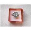 Image 1 : 8)  SILVER TONE AND LAB CREATED WHITE