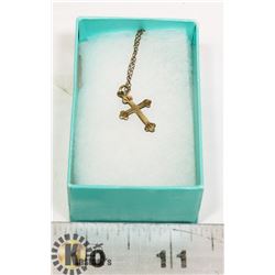 VINTAGE 14KG FILLED CROSS NECKLACE