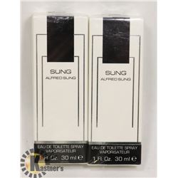 2 BOTTLES OF SUNG BY: ALFRED SUNG EAU DE TOILETTE