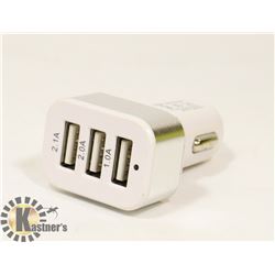 3 PORT USB CAR CHARGER.