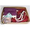 Image 1 : LOT OF PURSES, PHONE CASES AND USED WATCHES.