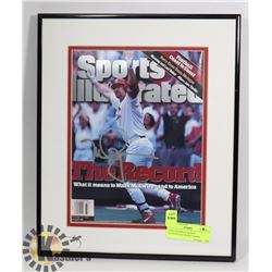 12X14 FRAMEDS SPORTS ILLUSTRATED SIGNED MARK