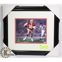 16X18 FRAMED JOE MONTANA NEW SIGNED PRO STAR