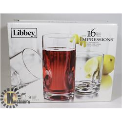 16PC LIBBY GLASSWARE SET.