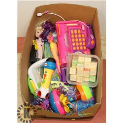 BOX OF  STUFFED ANIMALS