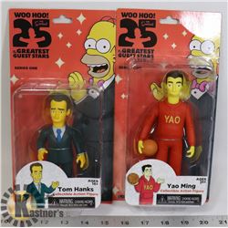 LOT OF 2 SIMPSONS FIGURES - TOM HANKS & YAO MING.