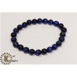 #9- BLUE TIGER EYE BEAD BRACELET 8MM/7.5"