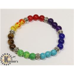 #15-7 CHAKRA ENERGY BEAD BRACELET 8MM/7.5MM
