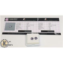 #63-ALEXANDRITE MATCHING PAIR GEMSTONE 2.40CT