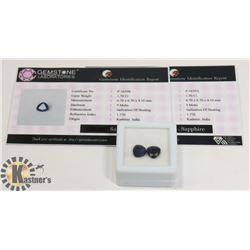 #60- BLUE SAPPHIRE MATCHING PAIR GEMSTONE 3.4CT