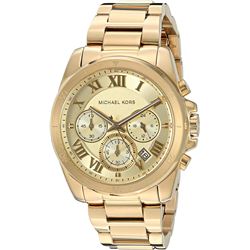 NEW MICHAEL KORS TRIPLE CHRONO GOLD TONE WATCH