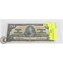 1937 CANADIAN $20 BILL.