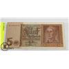 Image 1 : NAZI WWII 5 MARK BANK NOTE.