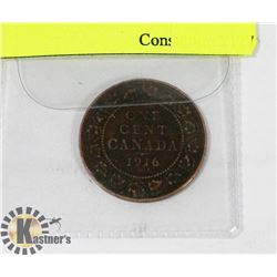 1916 CANADIAN LARGE PENNY.