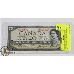 1954 CANADIAN $20 DEVILS FACE BILL.