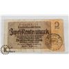 Image 1 : GERMAN NAZI BANK NOTE STAMPED SS TOTENKOPF WAFFEN.