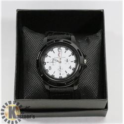 GENIUS ARMY WATCH BLACK WITH WHITE FACE.