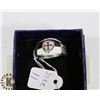 Image 1 : MENS STERLING SILVER KNIGHTS TEMPLAR SIZE 11 RING.