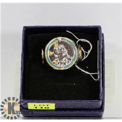 MENS "SPIRIT OF THE WARRIOR" SIZE 11 RING.