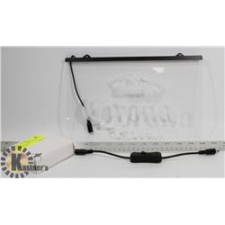 BLUE NEON LIGHTED "CORONA EXTRA" SIGN.