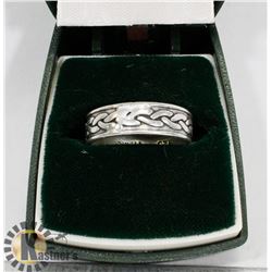 CELTIC DESIGN 925 SILVER MENS RING SZ