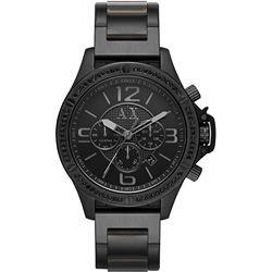 NEW ARMANI EXCHANGE BLACK METAL DIAL TRIPLE CHRONO