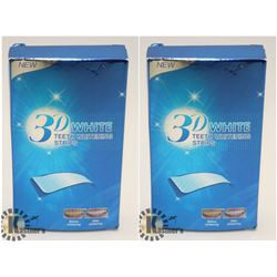 2 BOXES OF 3D WHITE TEETH WHITENING STRIPS