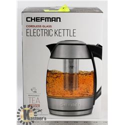 CHEFMAN CORDLESS LIGHT UP GLASS KETTLE